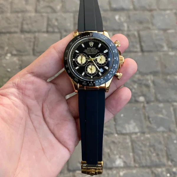 Rolex Black and Gold Daytona Watch for Men | Premium 7A Quality