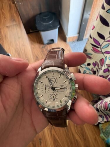 Premium Chronograph Brown Leather Men's Watch photo review