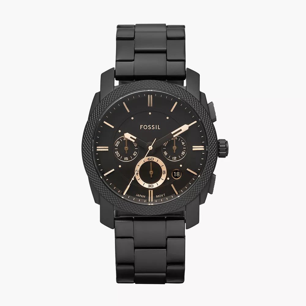 Fossil Watch Machine Chronograph Matt Black Dial Watch For Men