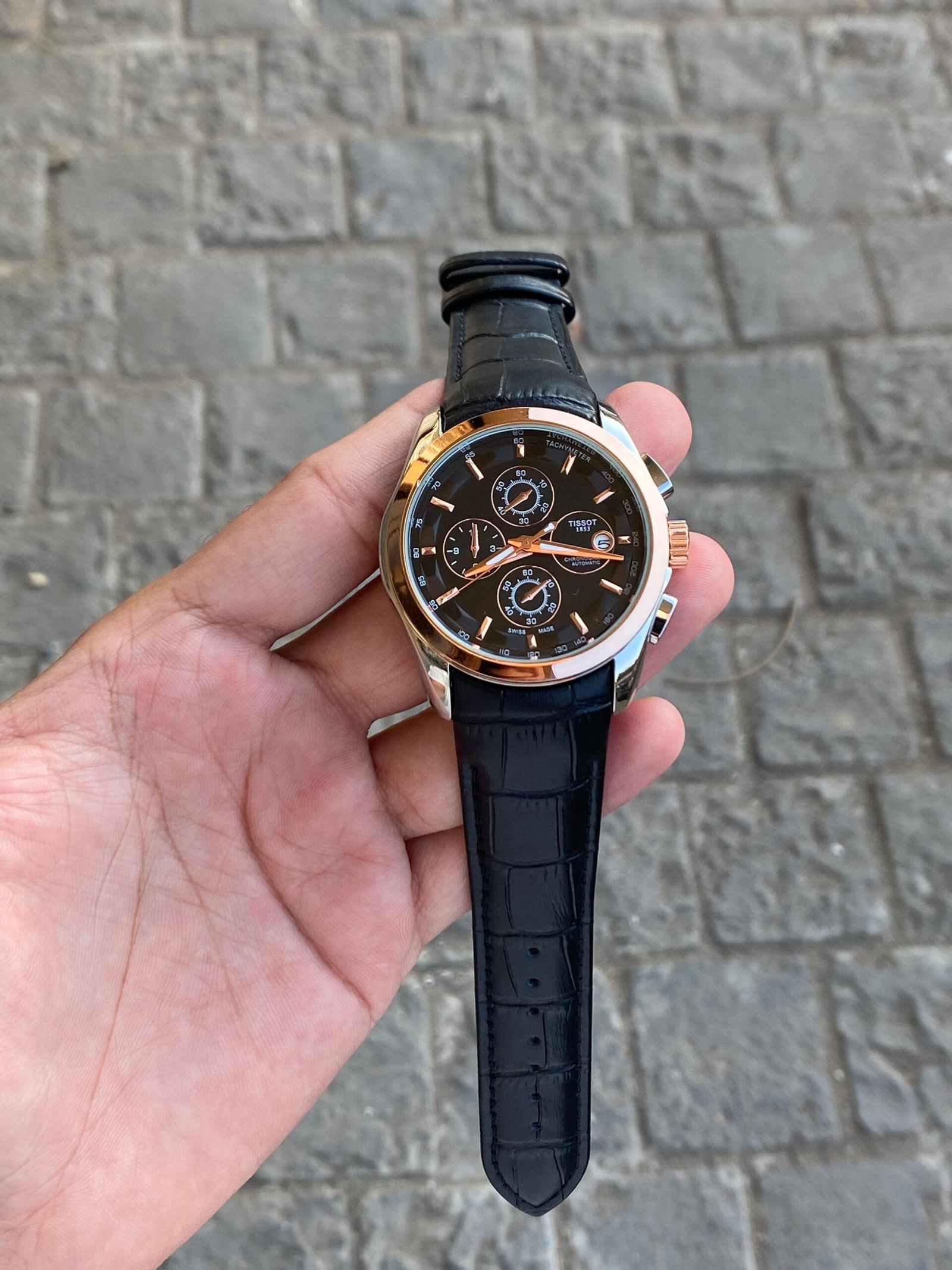 Luxury Chronograph Brown Leather Men’s Watch - Image 9